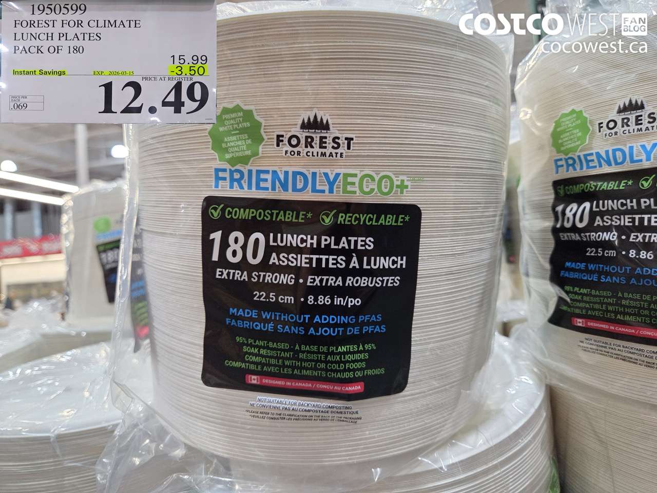 1950599 FOREST FOR CLIMATE LUNCH PLATES PACK OF 180 ($3.50 INSTANT SAVINGS EXPIRES ON 2026-03-15) $12.49