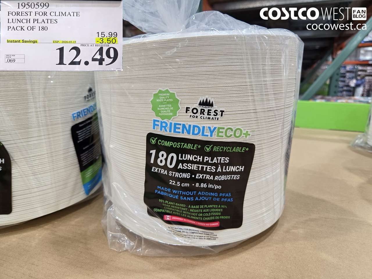 1950599 FOREST FOR CLIMATE LUNCH PLATES PACK OF 180 ($3.50 INSTANT SAVINGS EXPIRES ON 2026-03-15) $12.49