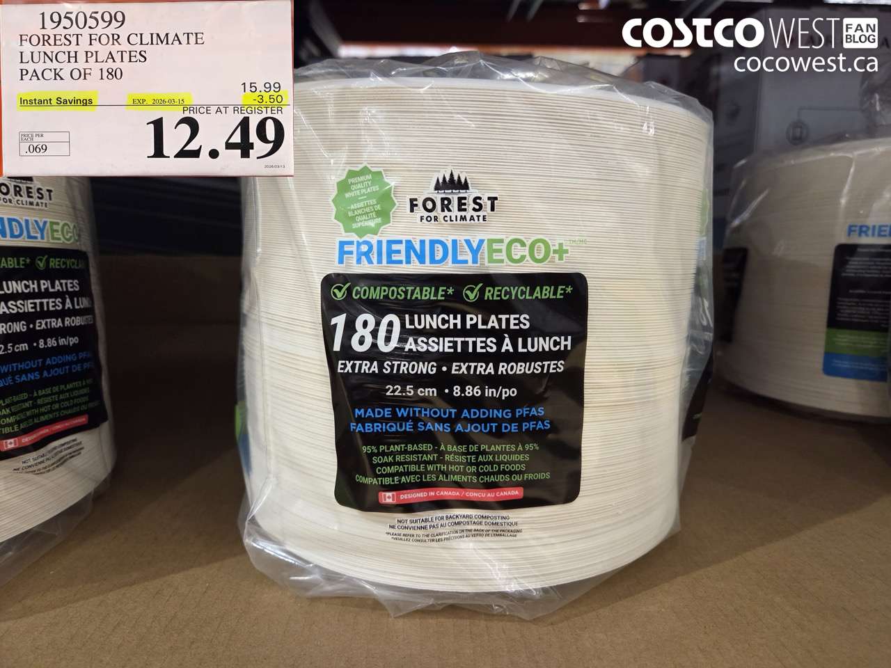 1950599 FOREST FOR CLIMATE LUNCH PLATES PACK OF 180 ($3.50 INSTANT SAVINGS EXPIRES ON 2026-03-15) $12.49