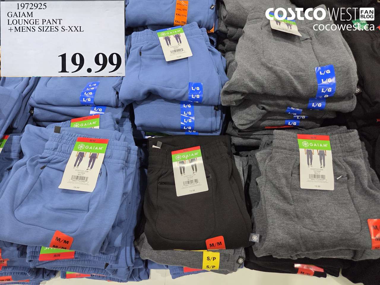 1972925 GAIAM LOUNGE PANT +MENS SIZES S-XXL $19.99