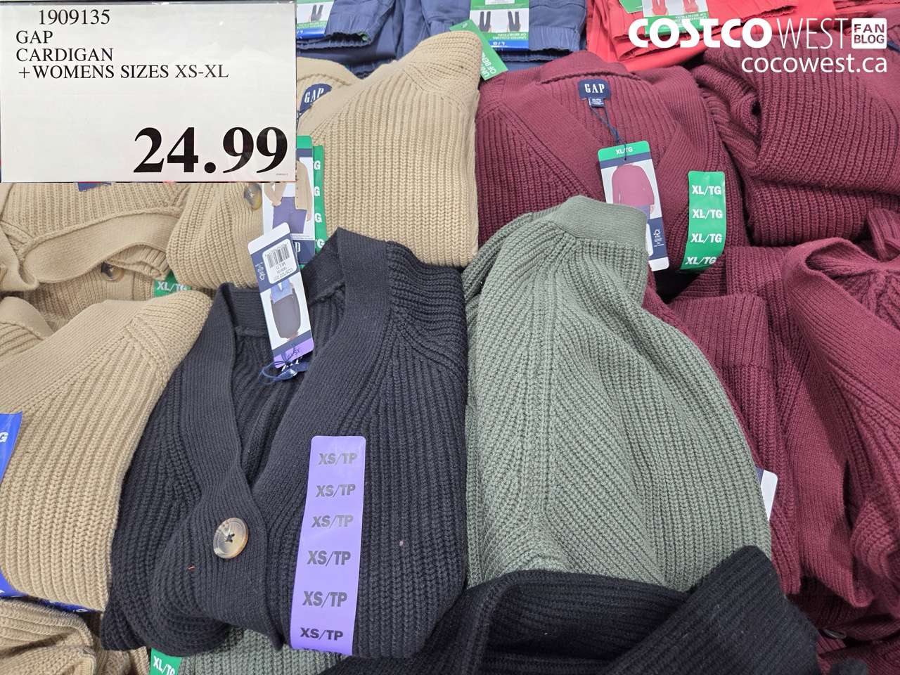 1909135 GAP CARDIGAN + WOMENS SIZES XS-XL $24.99