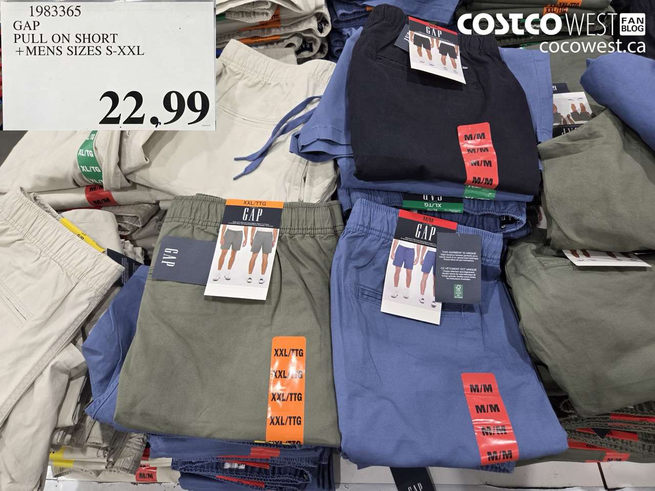 1983365 GAP PULL ON SHORT MENS SIZES S-XXL $22.99