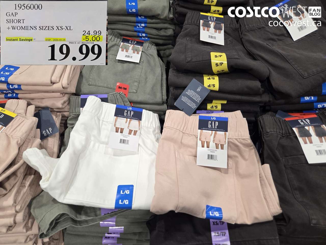 1956000 GAP SHORT +WOMENS SIZES XS-XL ($5.00 INSTANT SAVINGS EXPIRES ON 2026-03-15) $19.99