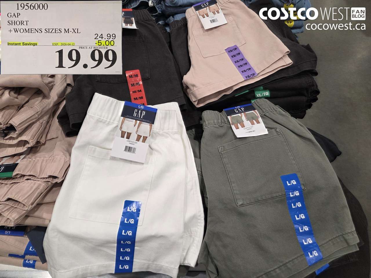 1956000 GAP SHORT + WOMENS SIZES M-XL ($5.00 INSTANT SAVINGS EXPIRES ON 2026-04-12) $19.99