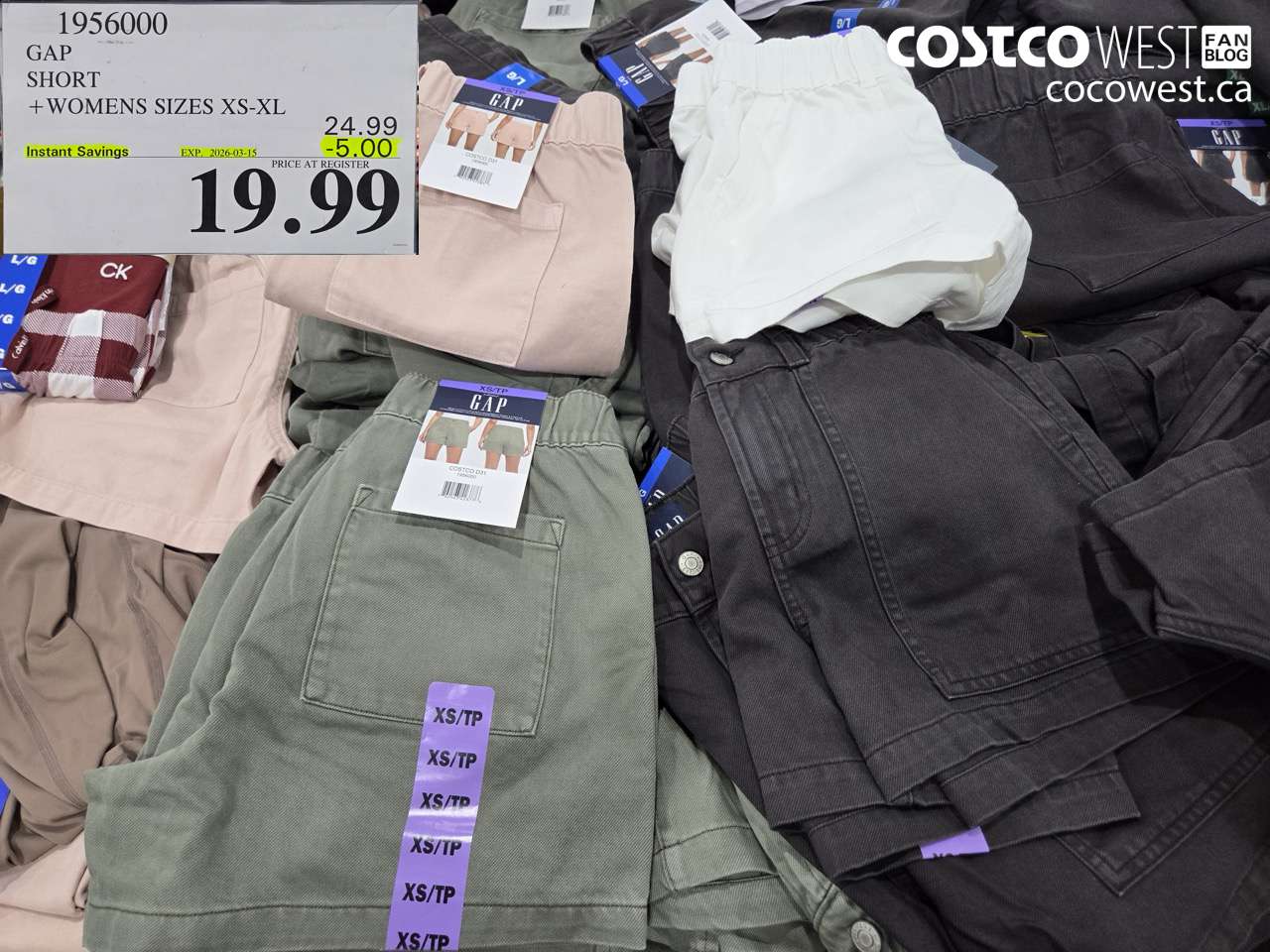 1956000 GAP SHORT + WOMENS SIZES XS-XL ($5.00 INSTANT SAVINGS EXPIRES ON 2026-03-15) $19.99