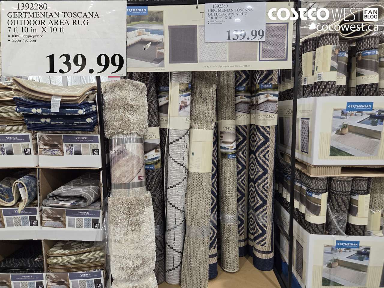 1392280 GERTMENIAN TOSCANA OUTDOOR AREA RUG 7 FT 10 IN X 10 FT $139.99