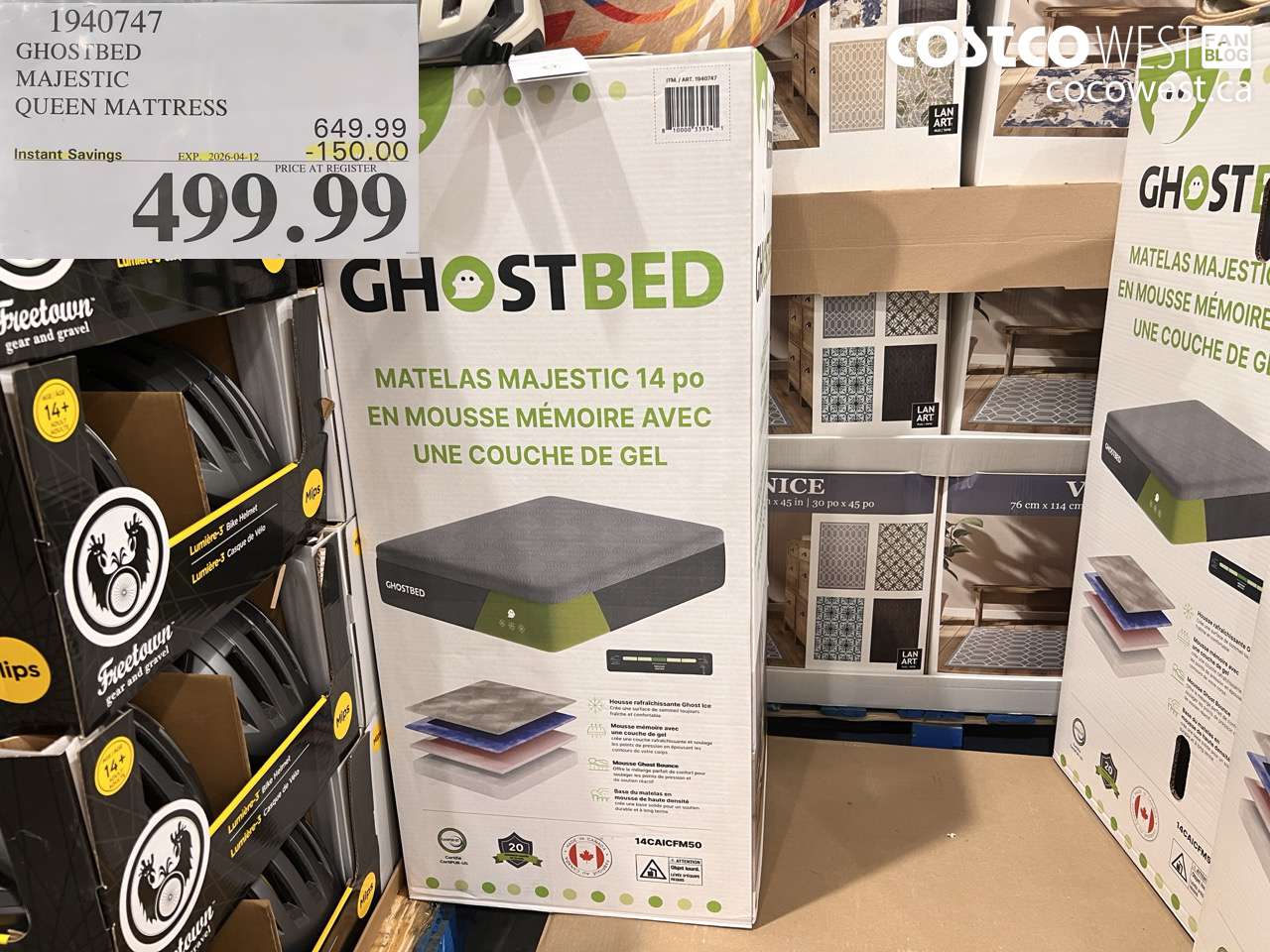 1940747 GHOSTBED MAJESTIC QUEEN MATTRESS ($150.00 INSTANT SAVINGS EXPIRES ON 2026-04-12) $499.99