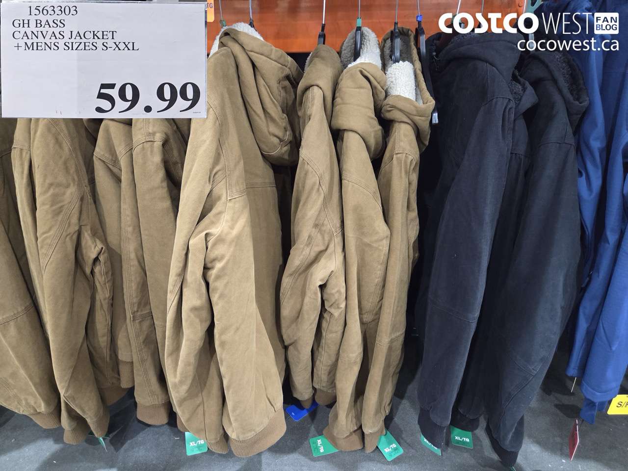 1563303 GH BASS CANVAS JACKET MENS SIZES S-XXL $59.99