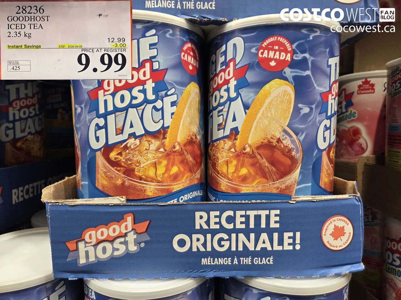 28236 GOODHOST ICED TEA 2.35 KG ($3.00 INSTANT SAVINGS EXPIRES ON 2026-04-05) $9.99