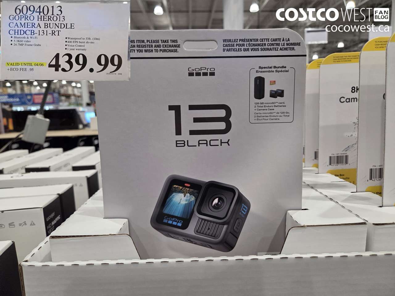 6094013 GOPRO HERO13 CAMERA BUNDLE CHDCB-131-RT (EXPIRES ON 2026-04-06) $439.99