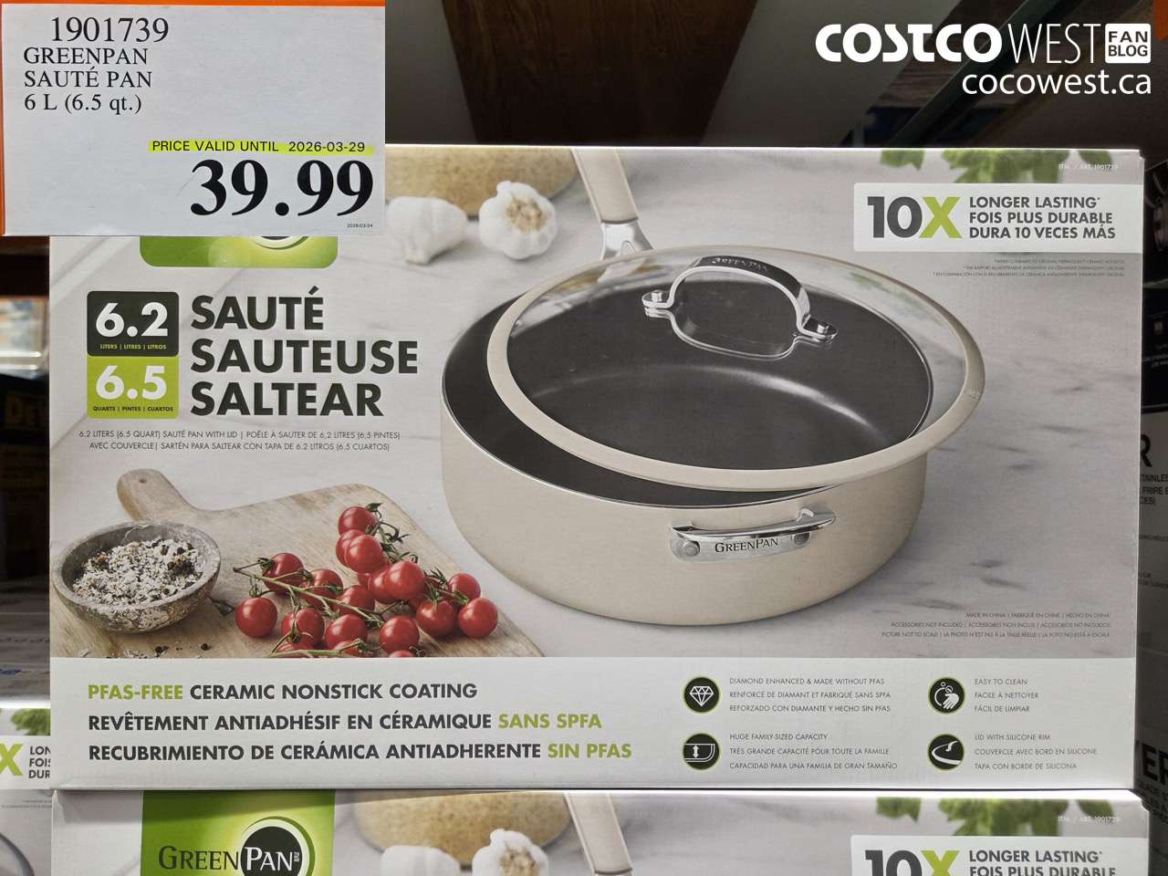 1901739 GREENPAN SAUTÉ PAN 6 L (6.5 qt.) (EXPIRES ON 2026-03-29) $39.99