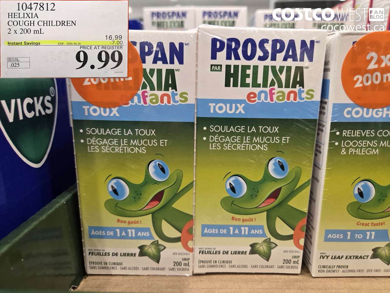 10478112 HELIXIA COUGH CHILDREN 2 X 200 ML ($7.00 INSTANT SAVINGS EXPIRES ON 2026-04-26) $9.99