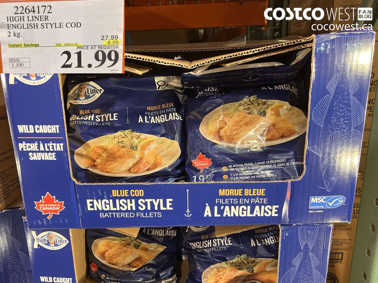 2264172 HIGH LINER ENGLISH STYLE COD 2 KG ($6.00 INSTANT SAVINGS EXPIRES ON 2026-03-29) $21.99