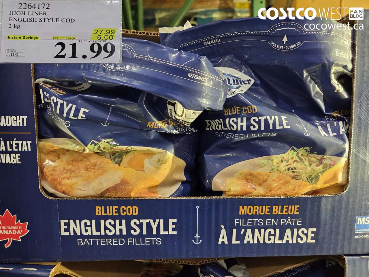 2264172 HIGH LINER ENGLISH STYLE COD 2 KG ($6.00 INSTANT SAVINGS EXPIRES ON 2026-03-29) $21.99