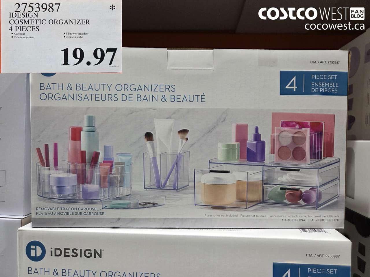 27353987 IDESIGN COSMETIC ORGANIZER 4 PIECES $19.97