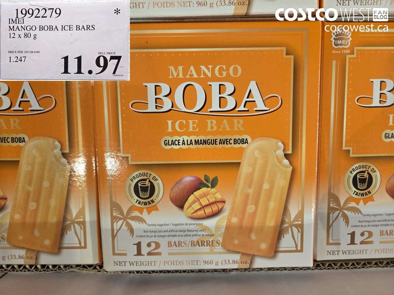1992279 IMEI MANGO BOBA ICE BARS 12 X 80 G $11.97