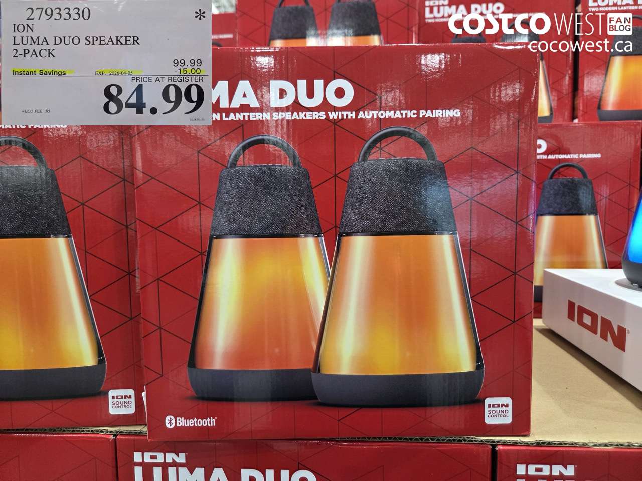 2793330 ION LUMA DUO SPEAKER 2-PACK ($15.00 INSTANT SAVINGS EXPIRES ON 2026-04-05) $84.99