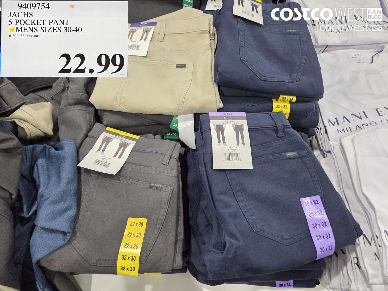 9409754 JACHS 5 POCKET PANT MENS SIZES 30-40 $22.99