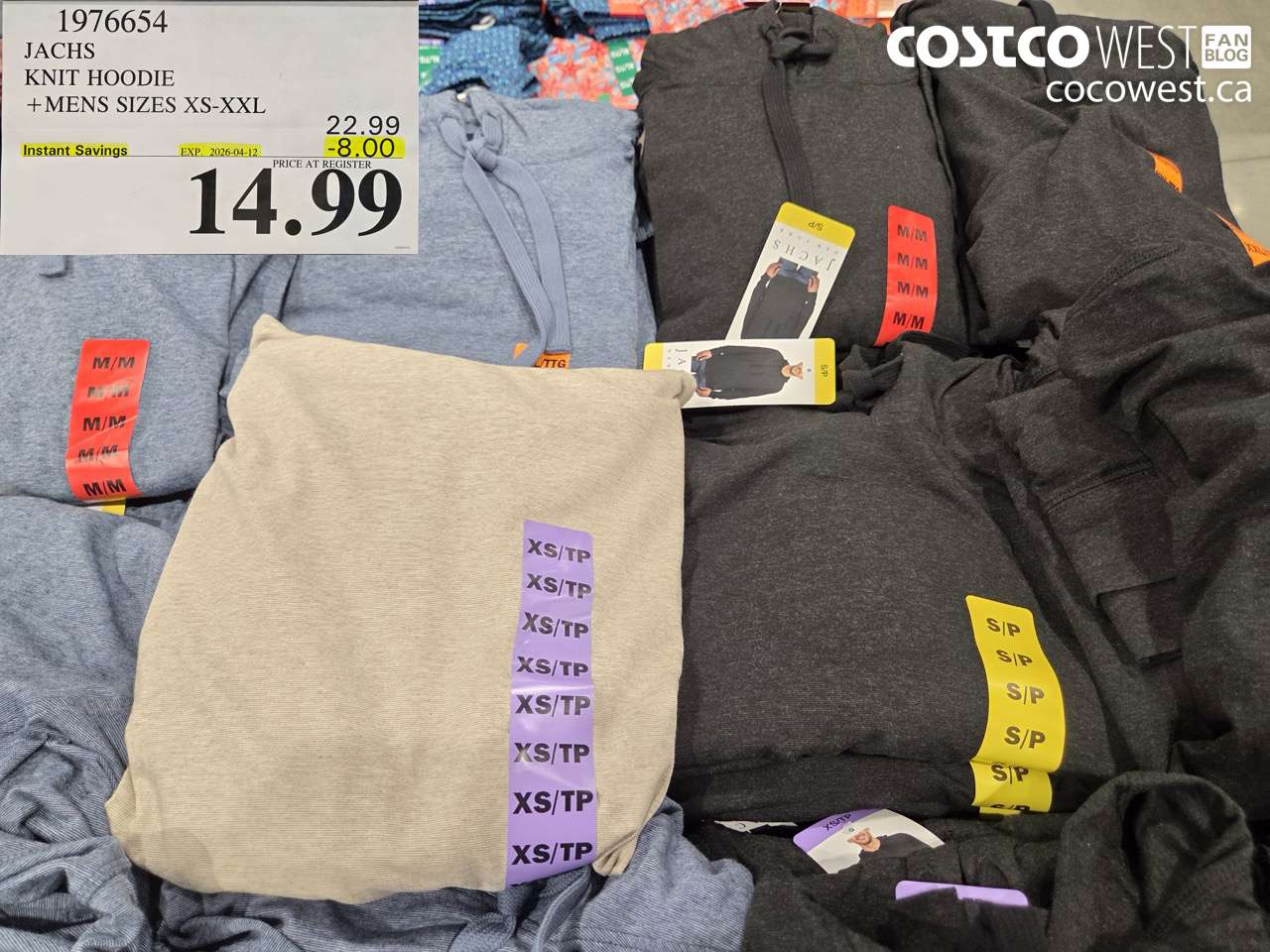 1976654 JACHS KNIT HOODIE + MENS SIZES XS-XXL ($8.00 INSTANT SAVINGS EXPIRES ON 2026-04-12) $14.99