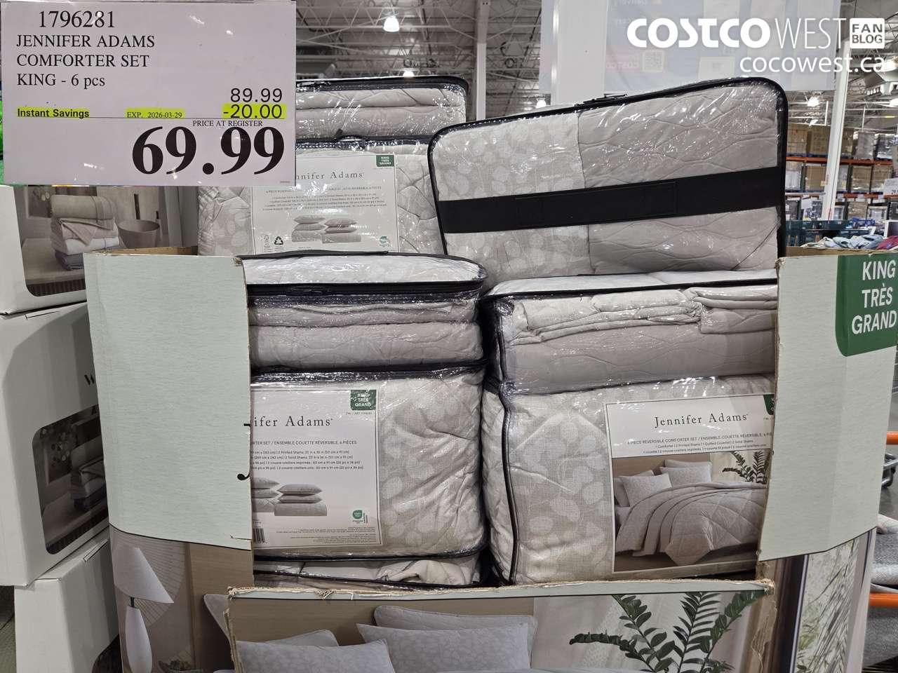 1796281 JENNIFER ADAMS COMFORTER SET KING - 6 PCS ($20.00 INSTANT SAVINGS EXPIRES ON 2026-03-29) $69.99