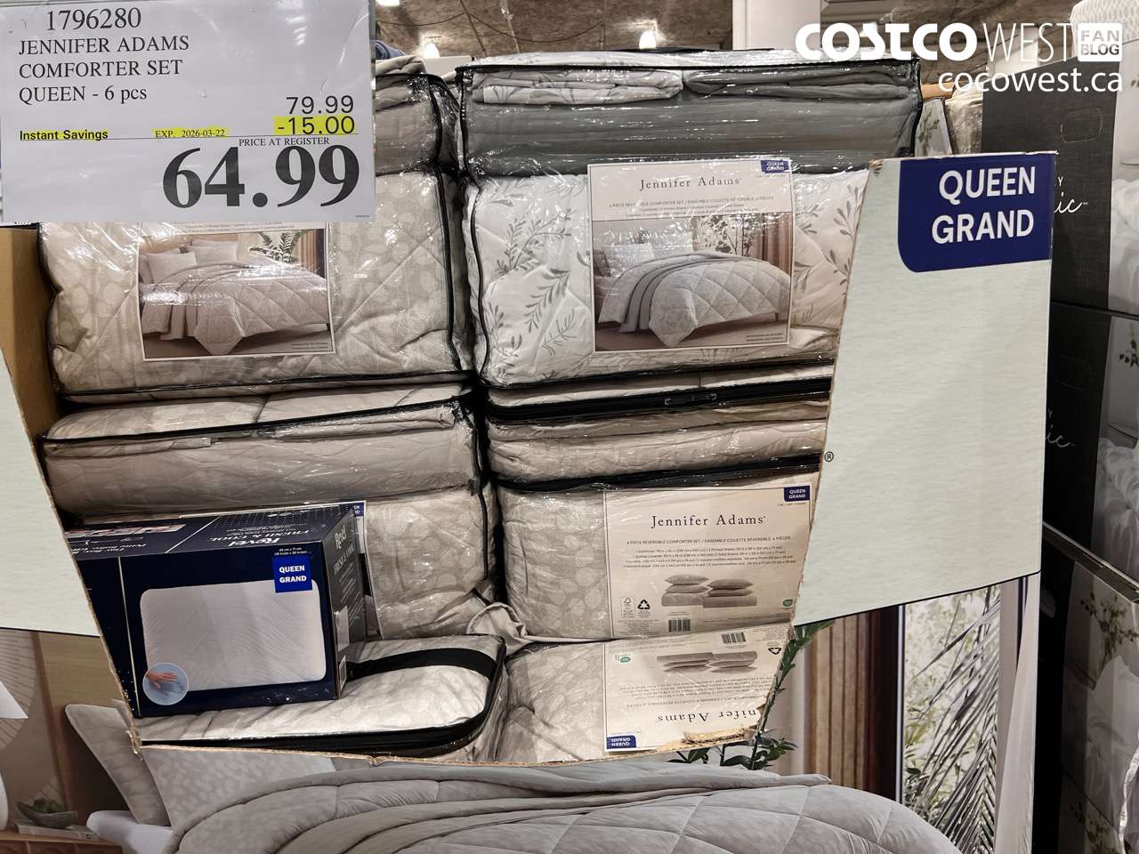 1796280 JENNIFER ADAMS COMFORTER SET QUEEN - 6 PCS ($15.00 INSTANT SAVINGS EXPIRES ON 2026-03-22) $64.99