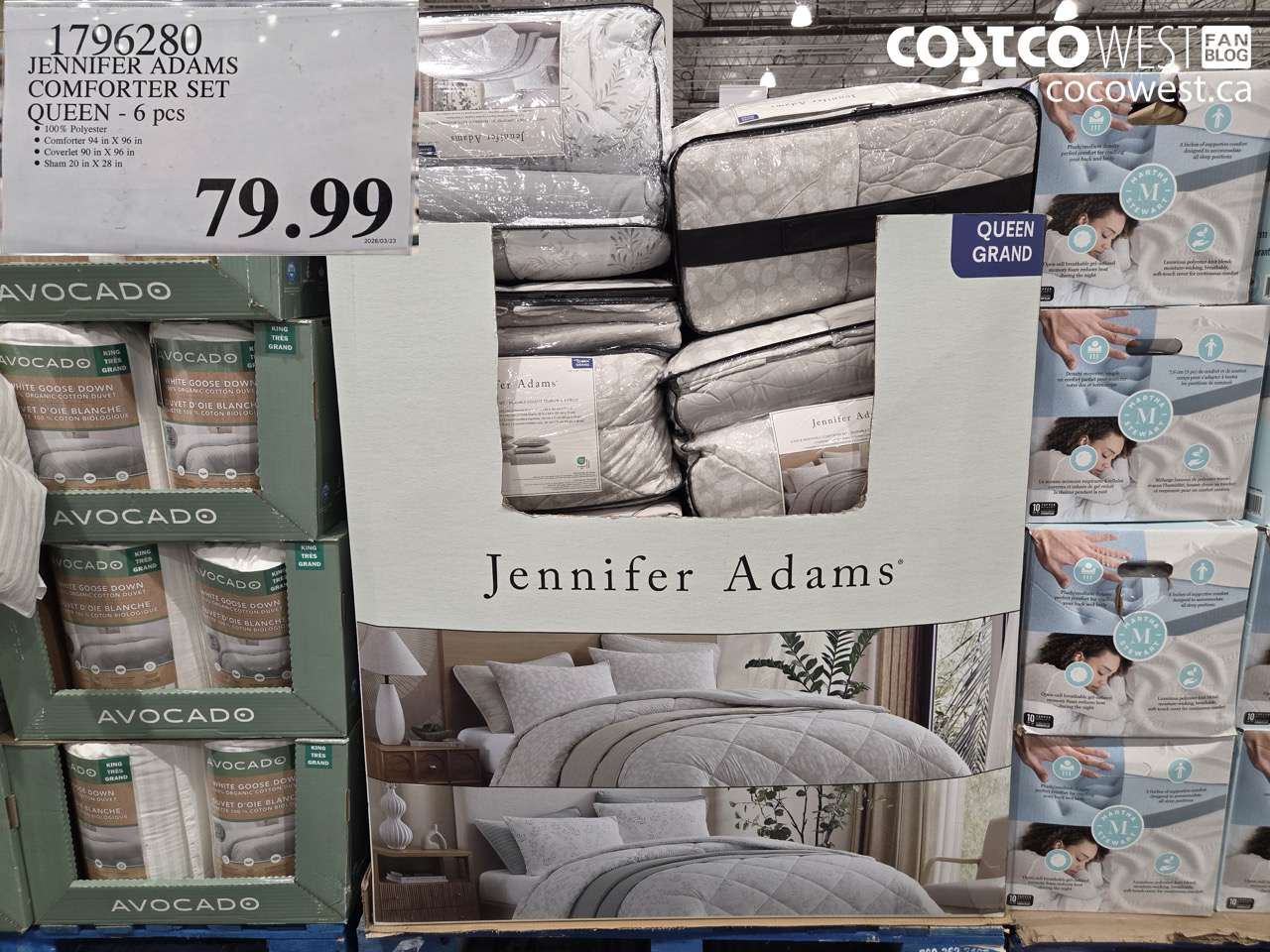 1796280 JENNIFER ADAMS COMFORTER SET QUEEN - 6 PCS $79.99