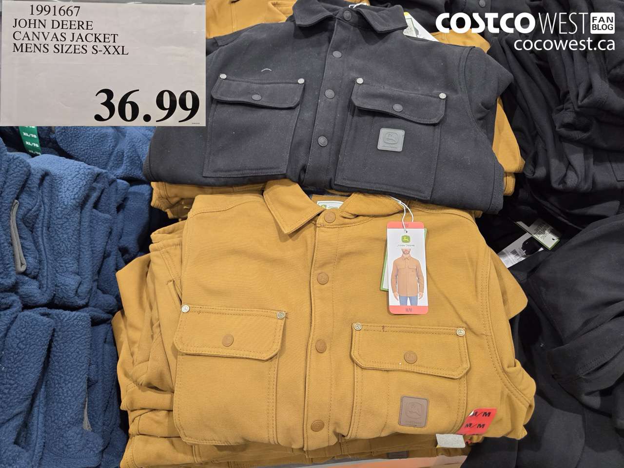 1991667 JOHN DEERE CANVAS JACKET MENS SIZES S-XXL $36.99