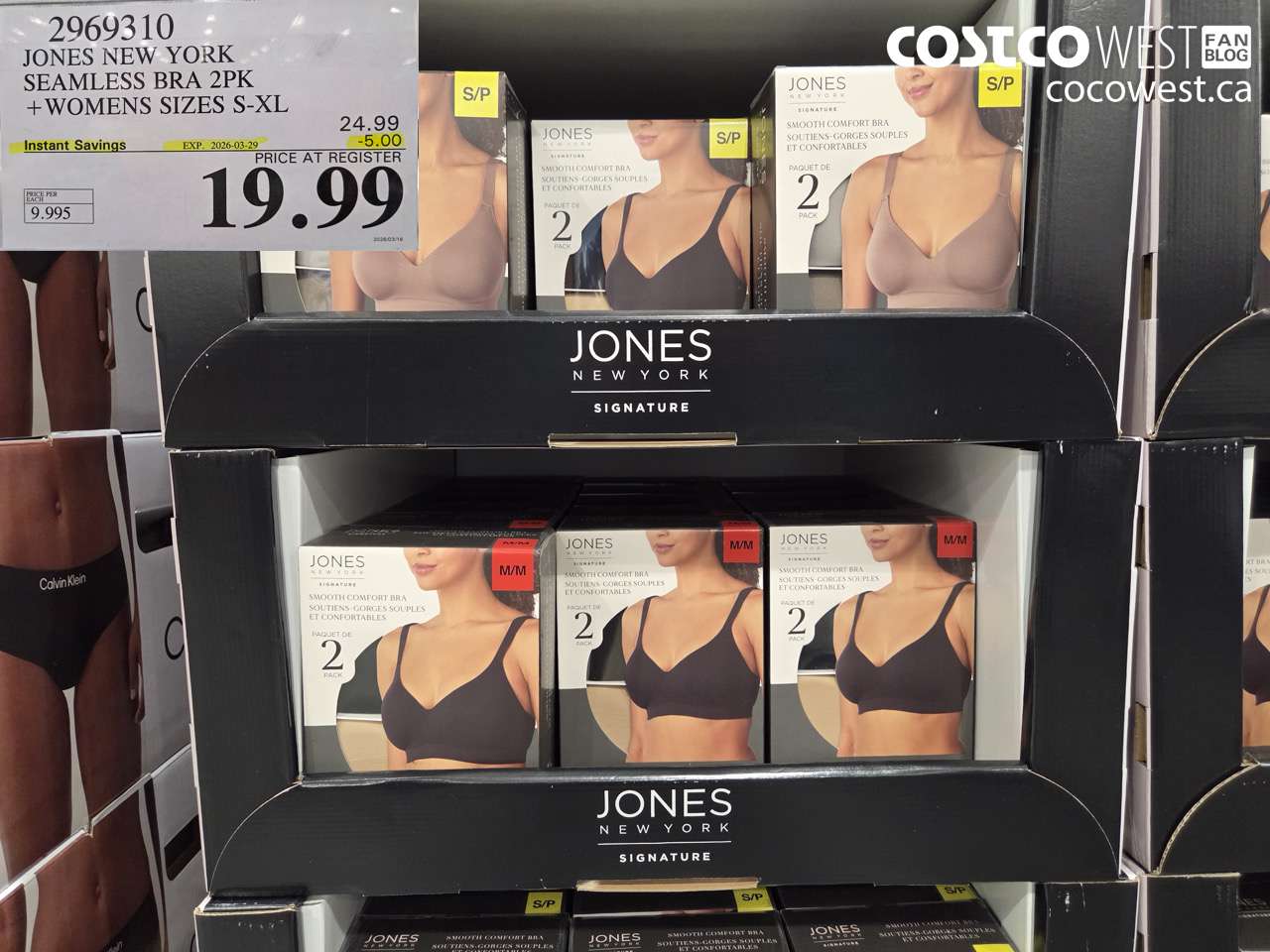 2969310 JONES NEW YORK SEAMLESS BRA 2PK + WOMENS SIZES S-XL ($5.00 INSTANT SAVINGS EXPIRES ON 2026-03-29) $19.99