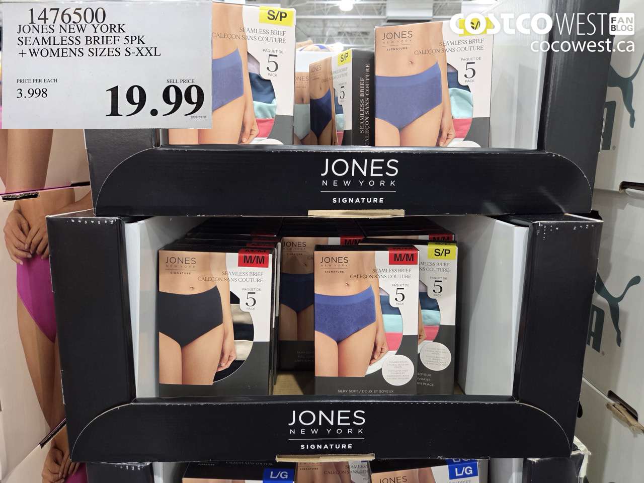 1476500 JONES NEW YORK SEAMLESS BRIEF 5PK + WOMENS SIZES S-XXL $19.99