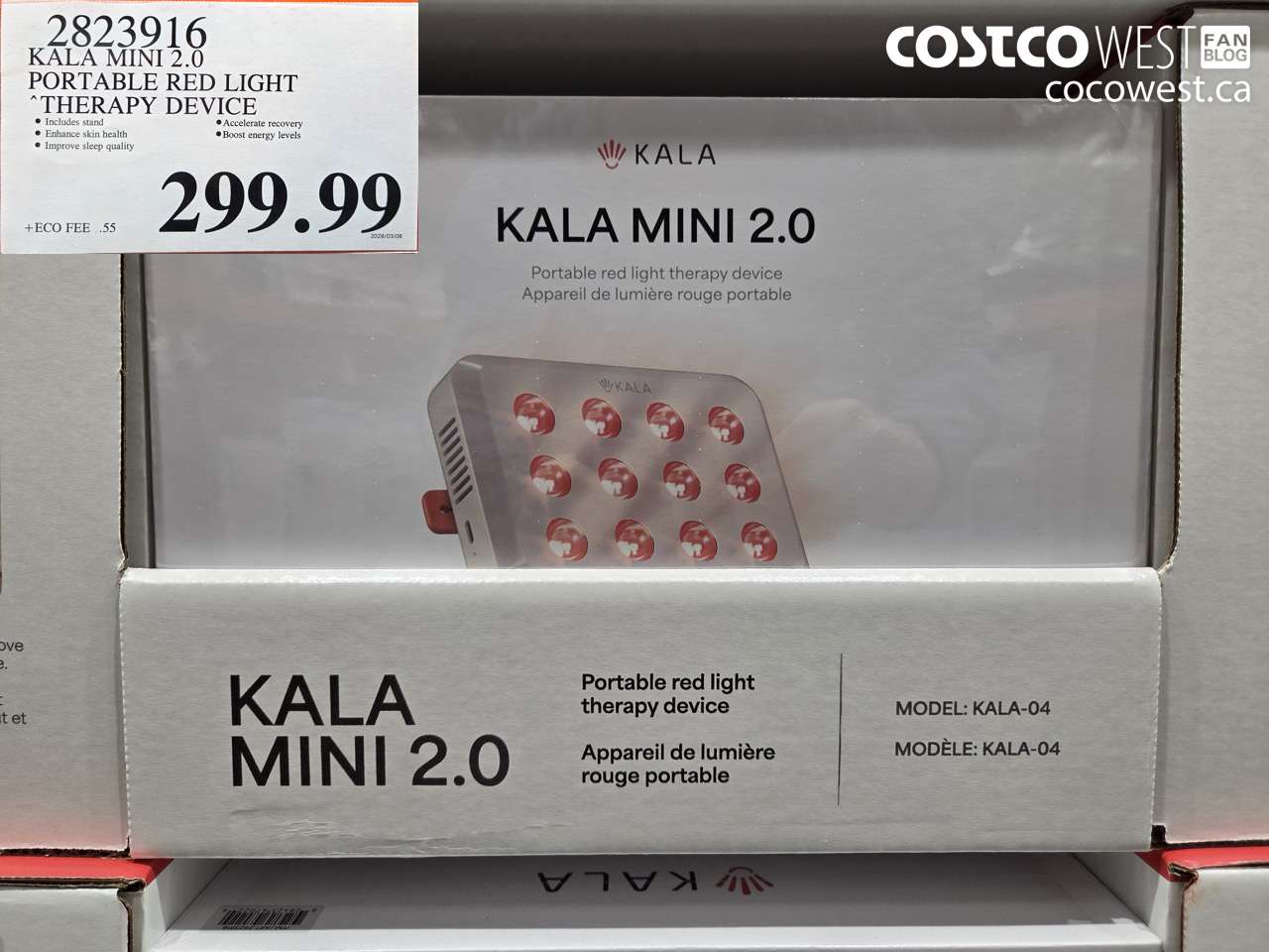 2823916 KALA MINI 2.0 PORTABLE RED LIGHT THERAPY DEVICE $299.99