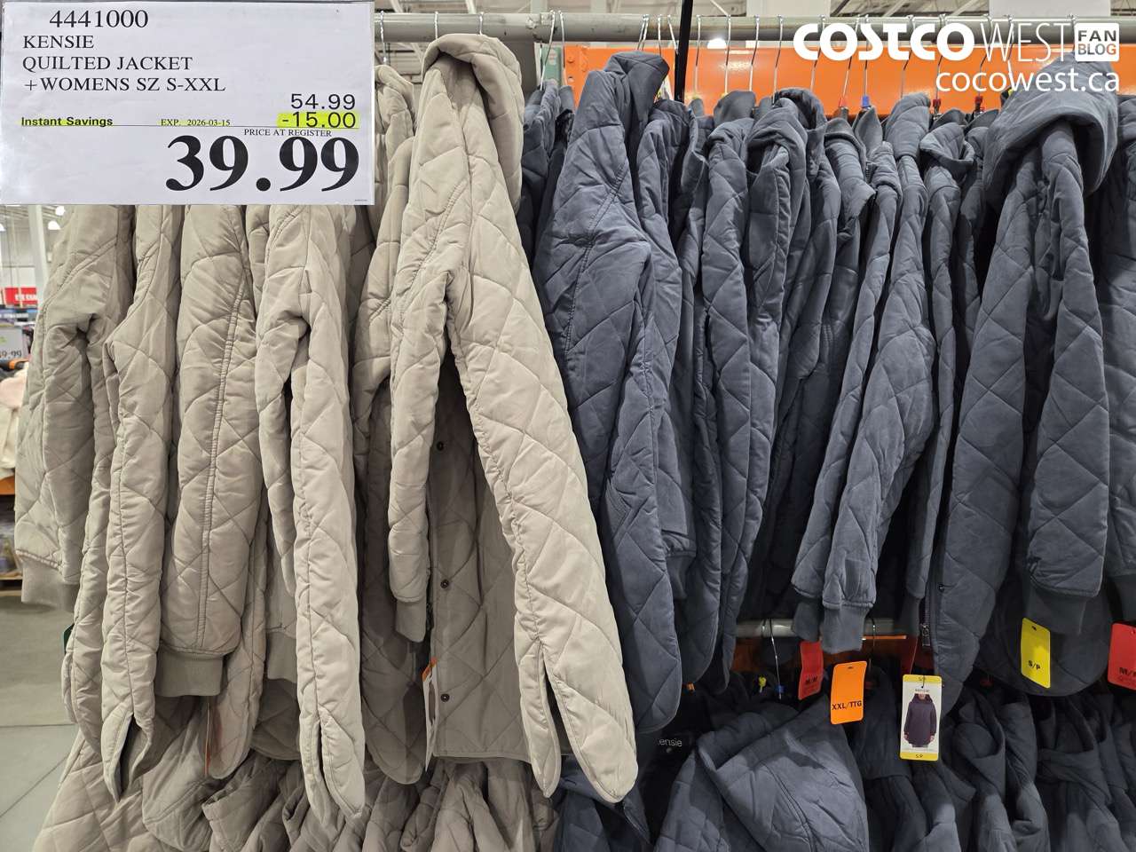 4441000 KENSIE QUILTED JACKET + WOMENS SZ S-XXL ($15.00 INSTANT SAVINGS EXPIRES ON 2026-03-15) $39.99