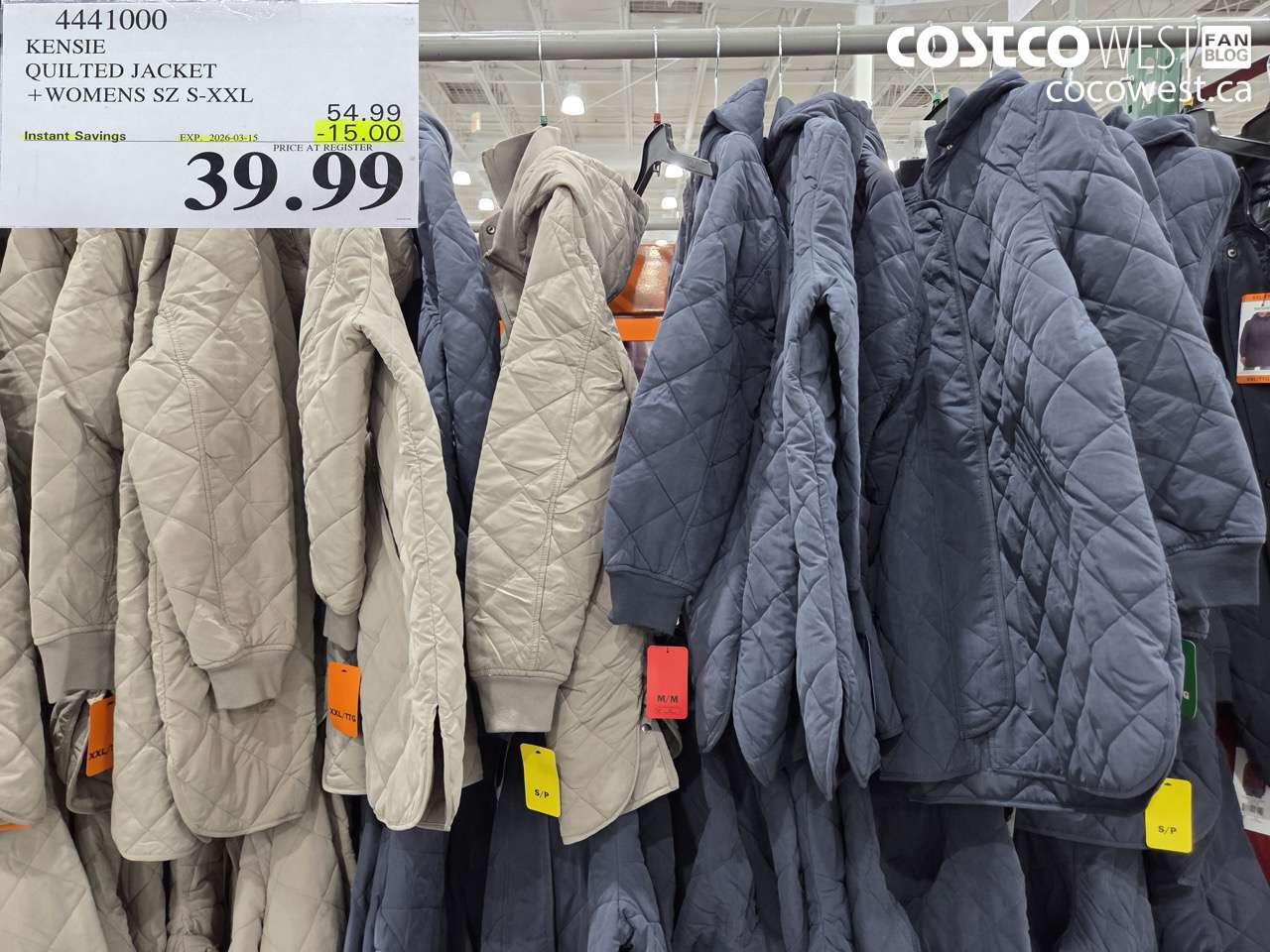 4441000 KENSIE QUILTED JACKET + WOMENS SZ S-XXL ($15.00 INSTANT SAVINGS EXPIRES ON 2026-03-15) $39.99