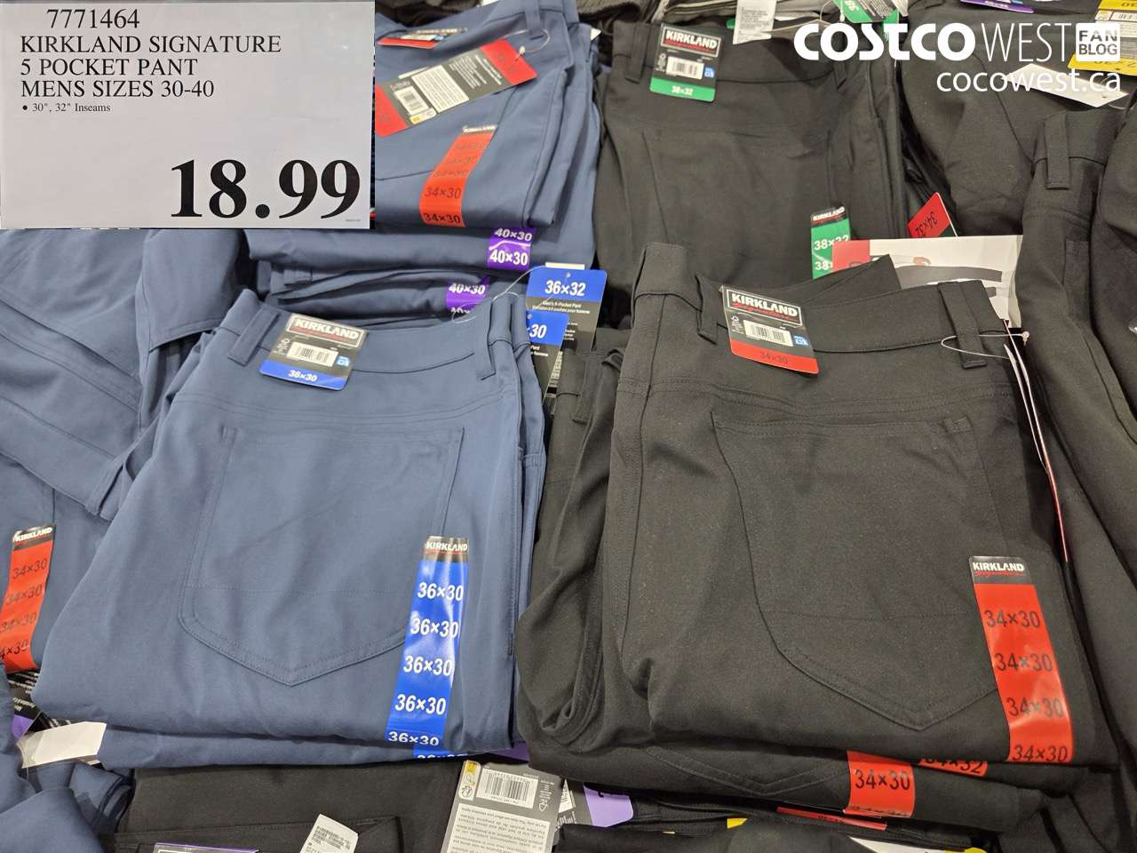 7771464 KIRKLAND SIGNATURE 5 POCKET PANT MENS SIZES 30-40 $18.99