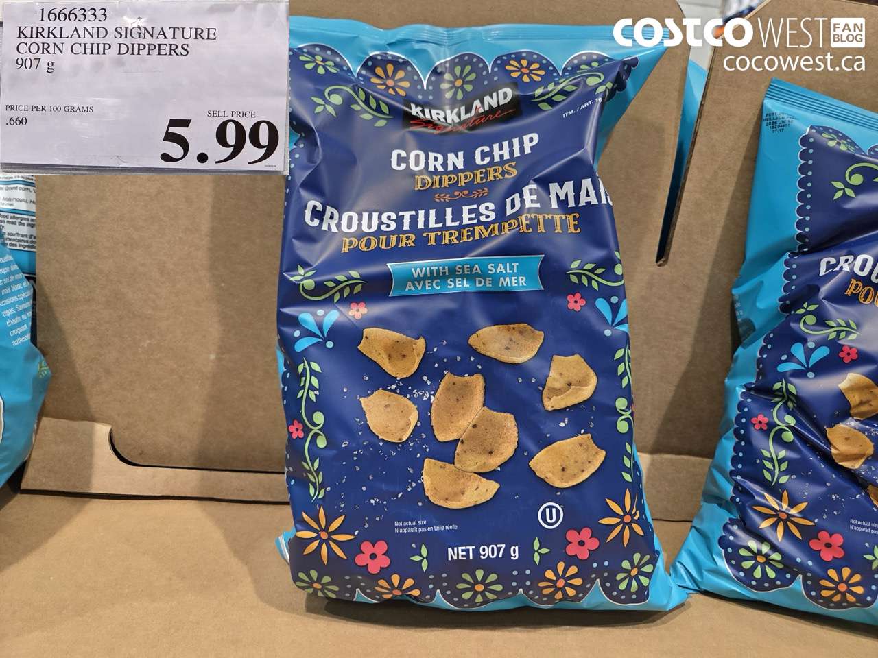 1666333 KIRKLAND SIGNATURE CORN CHIP DIPPERS 907G $5.99