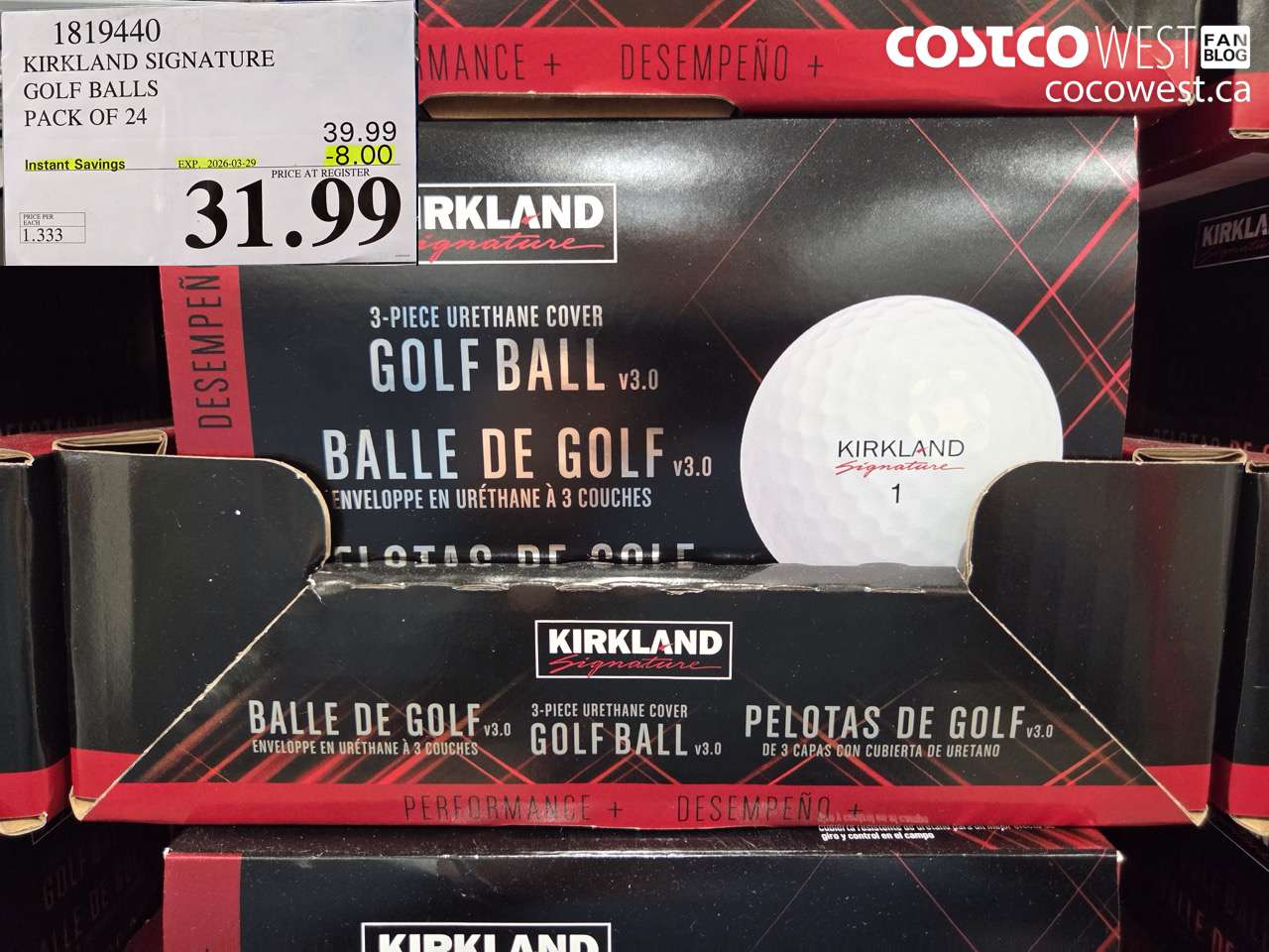 18194440 KIRKLAND SIGNATURE GOLF BALLS PACK OF 24 ($8.00 INSTANT SAVINGS EXPIRES ON 2026-03-29) $31.99