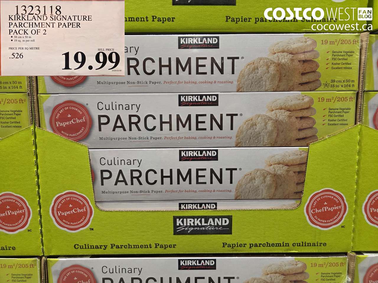 1323118 KIRKLAND SIGNATURE PARCHMENT PAPER PACK OF 2 $19.99