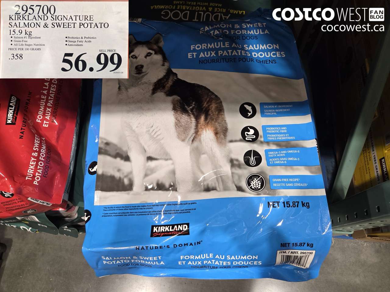 295700 KIRKLAND SIGNATURE SALMON & SWEET POTATO 15.9 KG $56.99