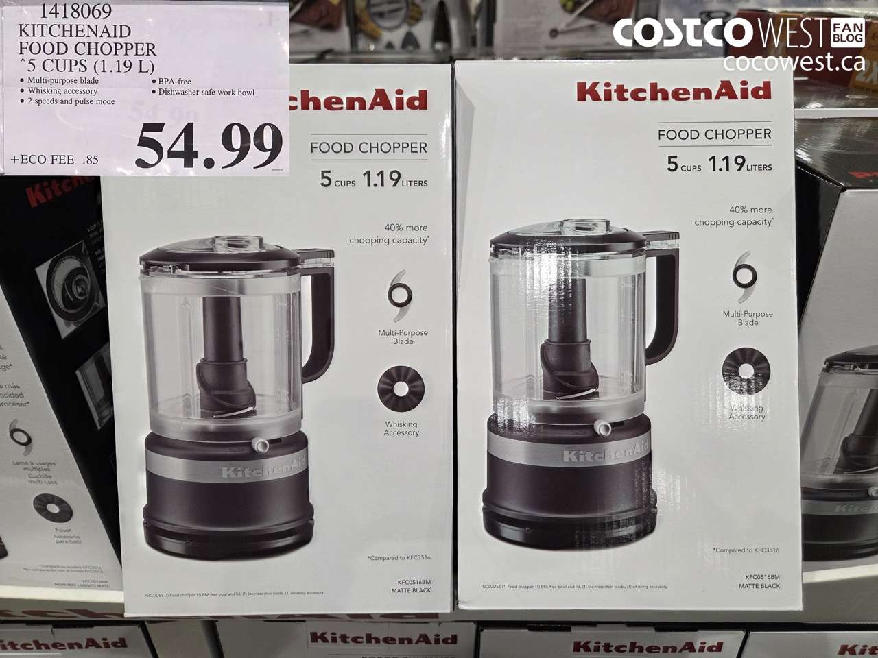 1418069 KITCHENAID FOOD CHOPPER 5 CUPS (1.19 L) $54.99