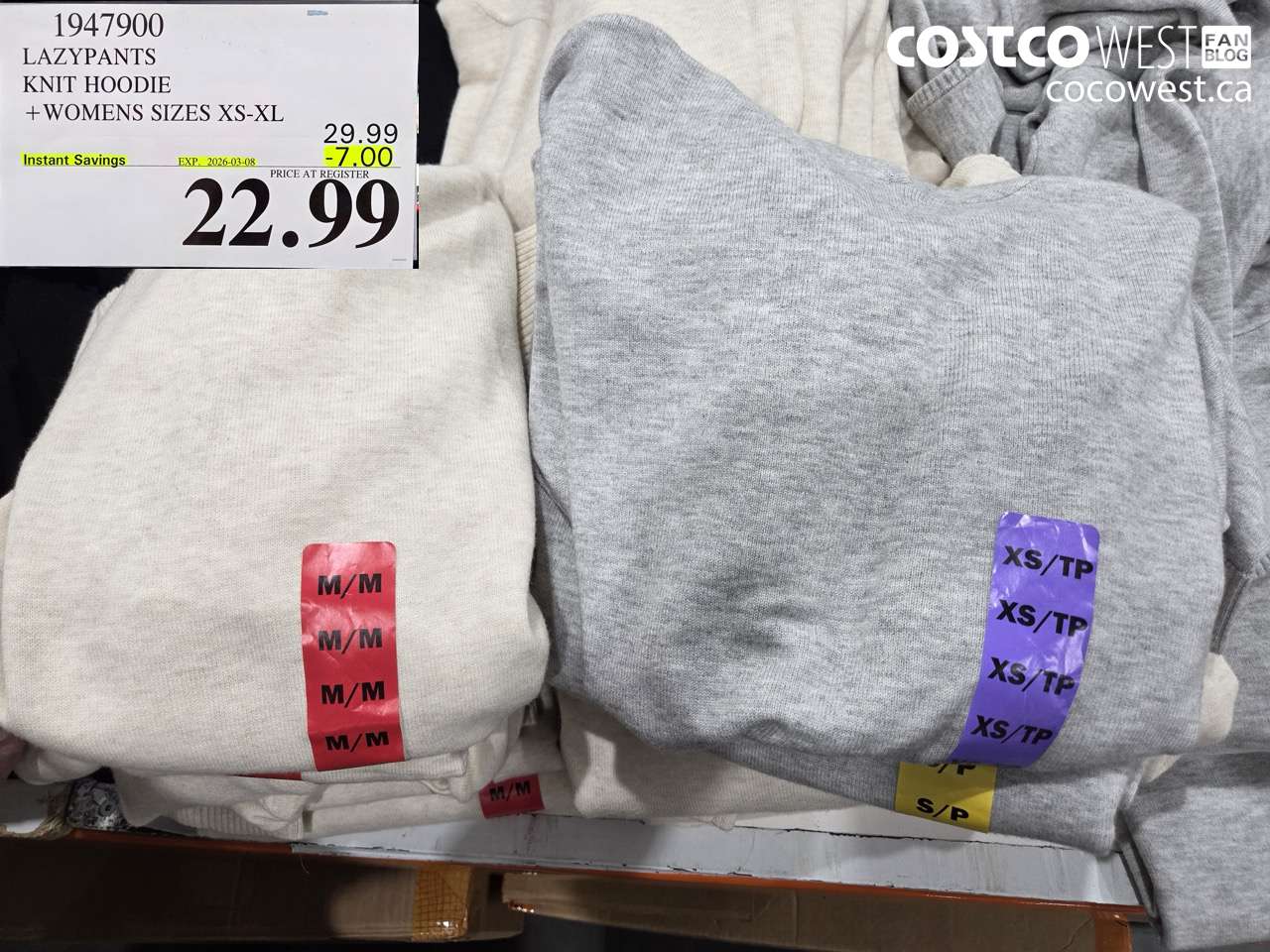 1947900 LAZYPANTS KNIT HOODIE +WOMENS SIZES XS-XL ($7.00 INSTANT SAVINGS EXPIRES ON 2026-03-08) $22.99