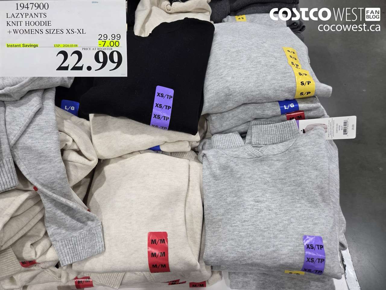 1947900 LAZYPANTS KNIT HOODIE + WOMENS SIZES XS-XL ($7.00 INSTANT SAVINGS EXPIRES ON 2026-03-08) $22.99