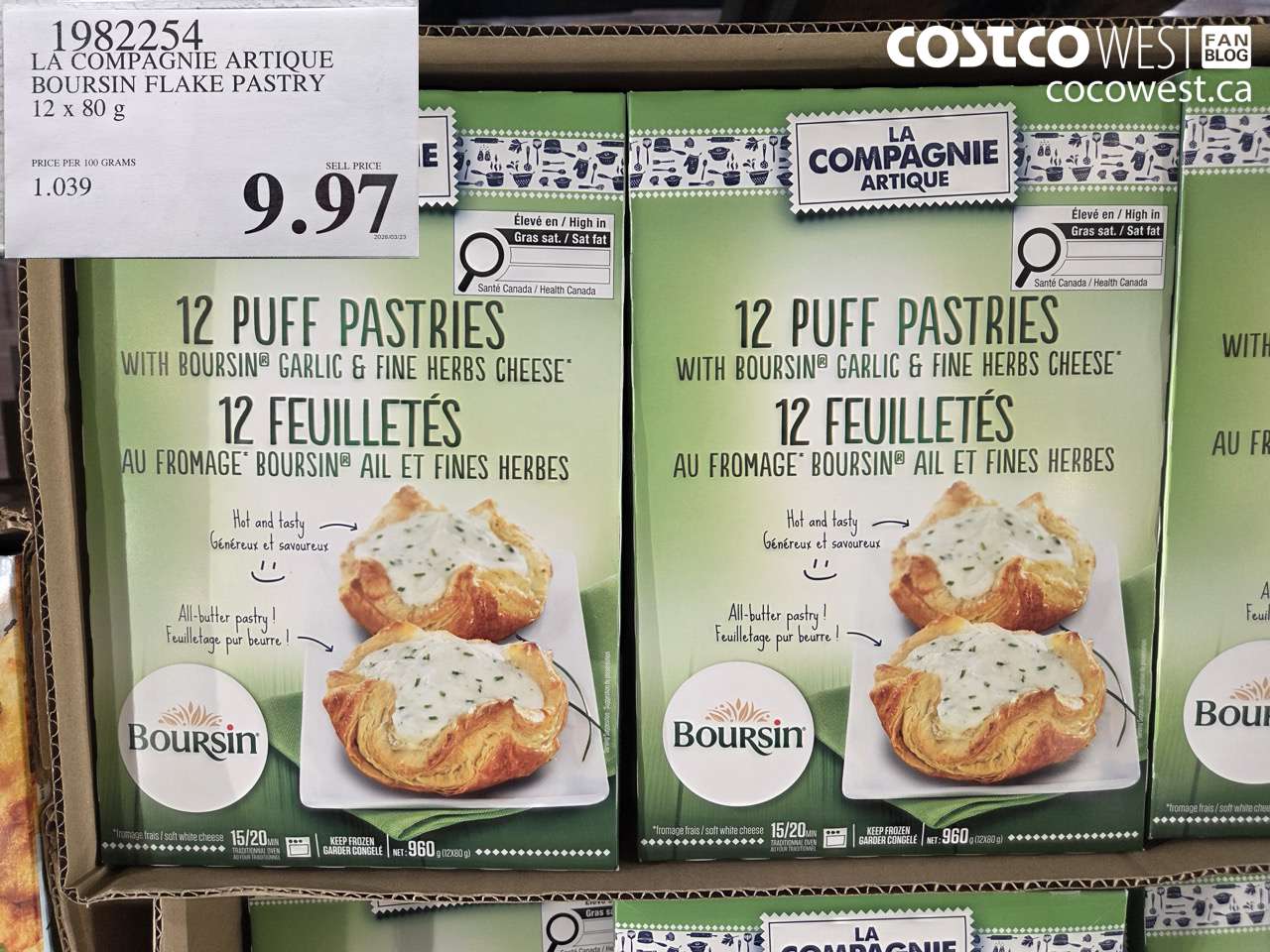 1982254 LA COMPAGNIE ARTIQUE BOURSIN FLAKE PASTRY 12 X 80 G $9.97