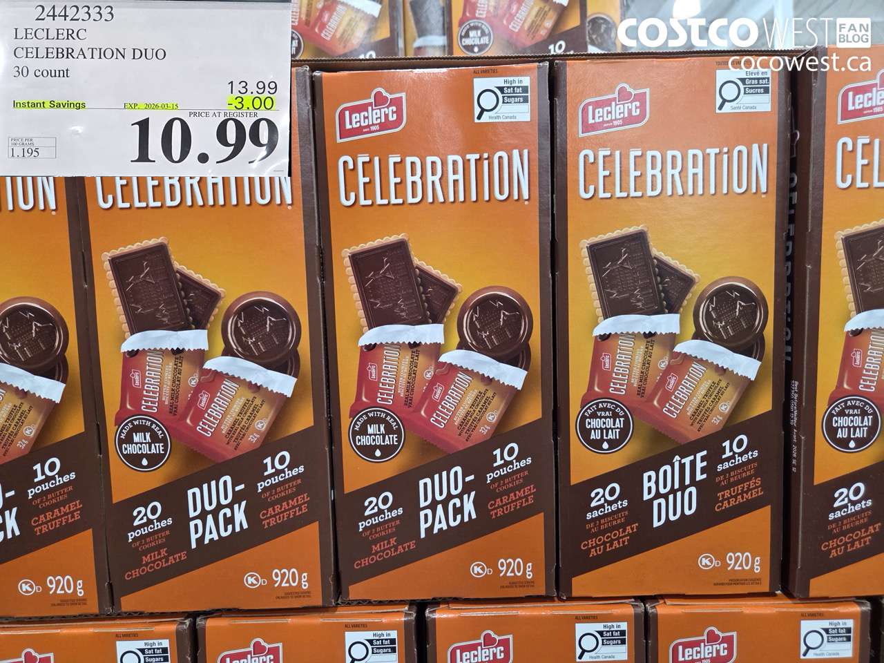 2442333 LECLERC CELEBRATION DUO 30 COUNT ($3.00 INSTANT SAVINGS EXPIRES ON 2026-03-15) $10.99