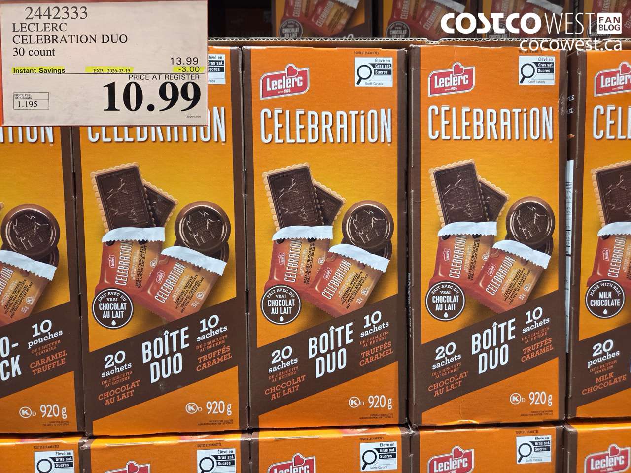 2442333 LECLERC CELEBRATION DUO 30 COUNT ($3.00 INSTANT SAVINGS EXPIRES ON 2026-03-15) $10.99