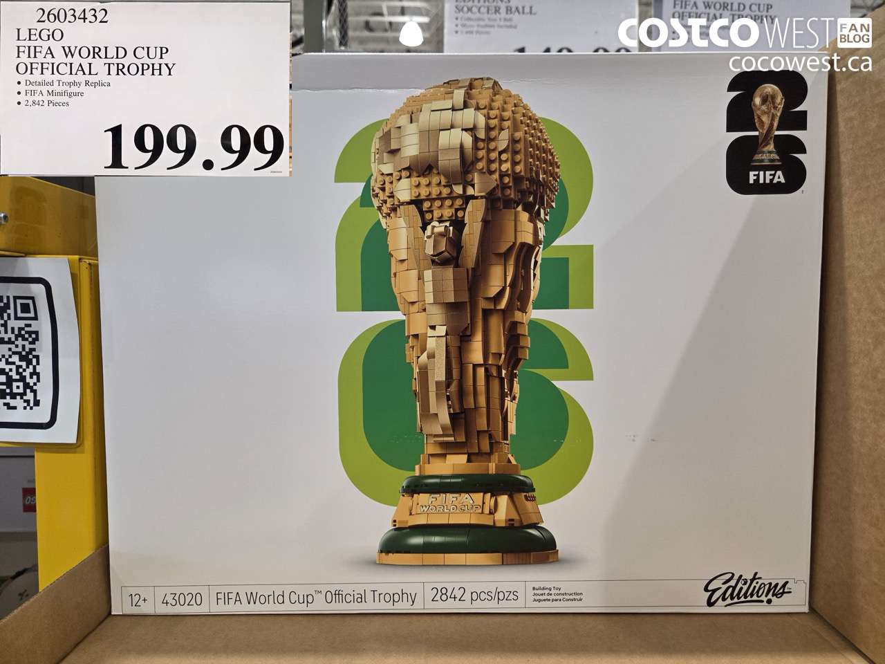 2603432 LEGO FIFA WORLD CUP OFFICIAL TROPHY $199.99
