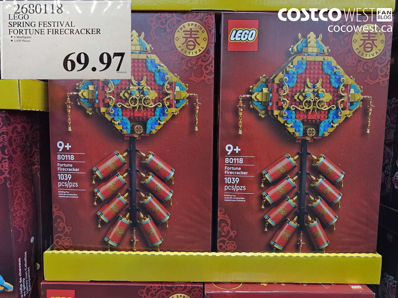 26801 LEGO SPRING FESTIVAL FORTUNE FIRECRACKER $69.97