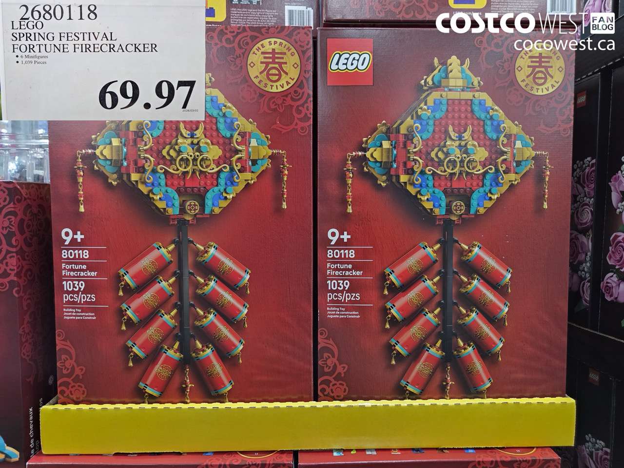 26801118 LEGO SPRING FESTIVAL FORTUNE FIRECRACKER $69.97