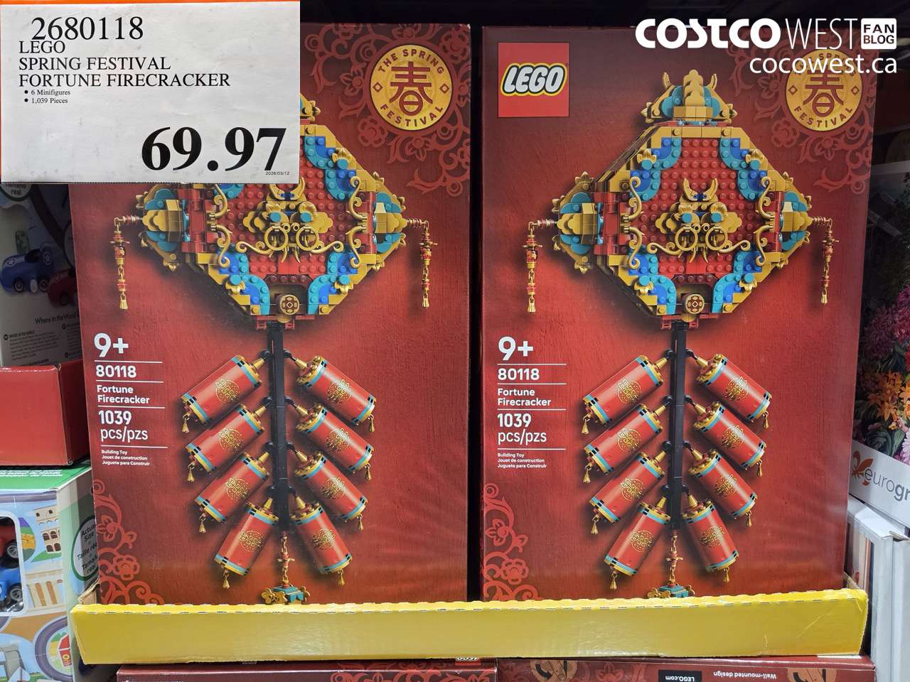 268018 LEGO SPRING FESTIVAL FORTUNE FIRECRACKER $69.97