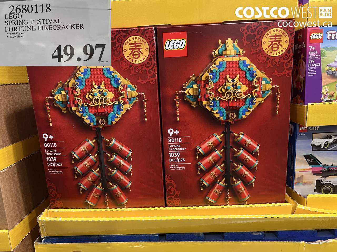 2680118 LEGO SPRING FESTIVAL FORTUNE FIRECRACKER $49.97