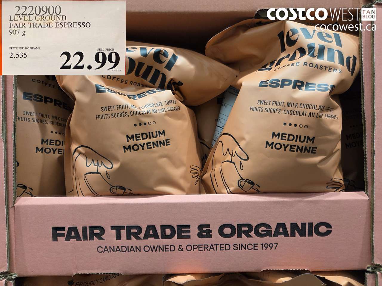 2220900 LEVEL GROUND FAIR TRADE ESPRESSO 907G $22.99