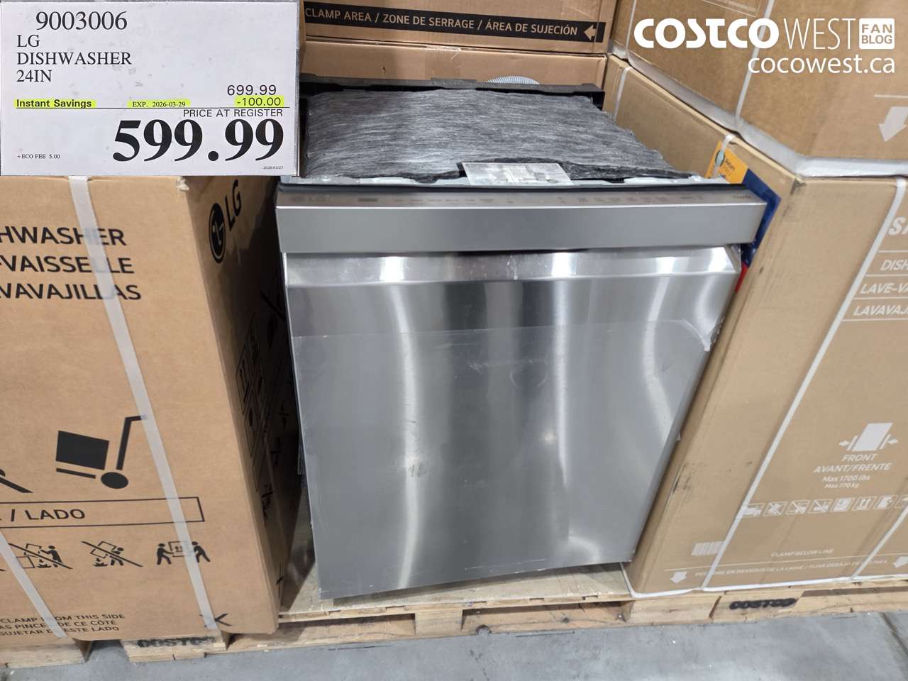 9003006 LG DISHWASHER 24IN ($100.00 INSTANT SAVINGS EXPIRES ON 2026-03-29) $599.99